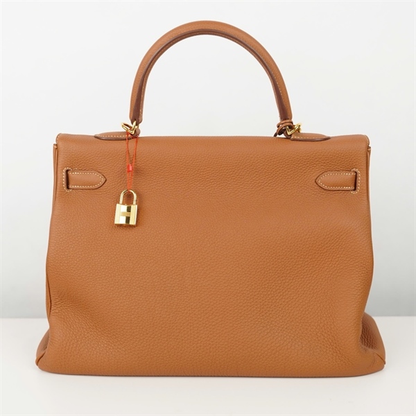 Túi Hermes Kelly nâu kèm ổ + 2 chìa sz35 (BQ) KG+