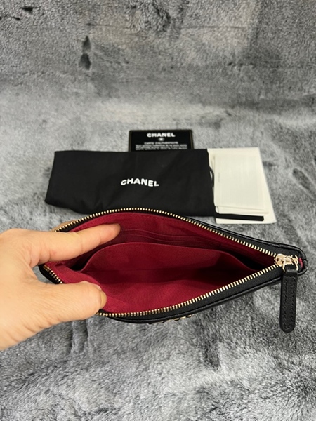 Túi chanel đen lòng đỏ +