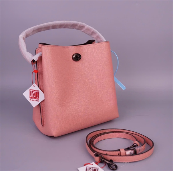 Túi Coach Bucket hồng sz20 (ALT) KG+