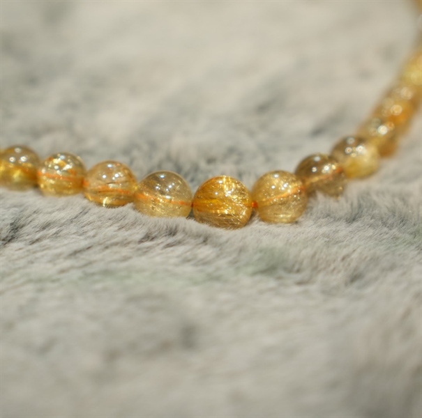 Vòng chuỗi thạch anh tóc vàng 672342 KG+