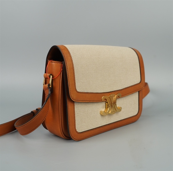 Túi Celine nude viền nâu (F-OE-2250) sz22 (LN) KG+
