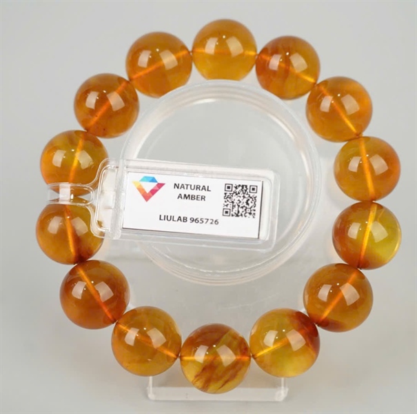 Dây vòng hổ phách 965726 thiếu sổ KG+