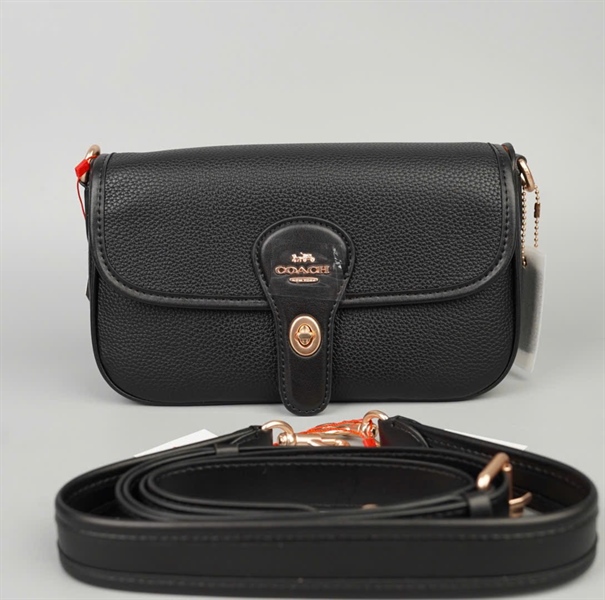 Túi Coach đen 2 strap sz24 +