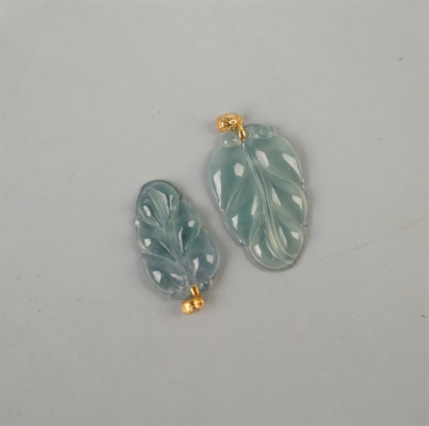 Mặt dây chiếc lá lam băng (Guatemala) KG+