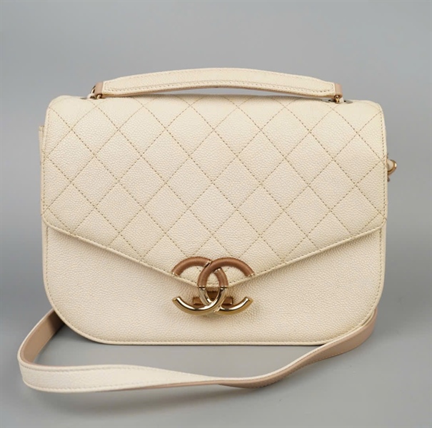 Túi Chanel Coco trắng (25206396) sz24 KG+