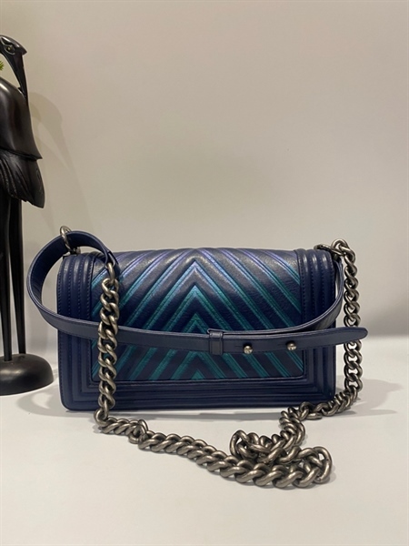 Túi Chanel 2 màu xanh KG+