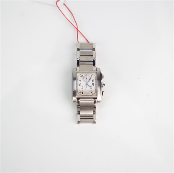 Đồng hồ Cartier bạc mặt chữ nhật (mặt 2.6cm) KG+