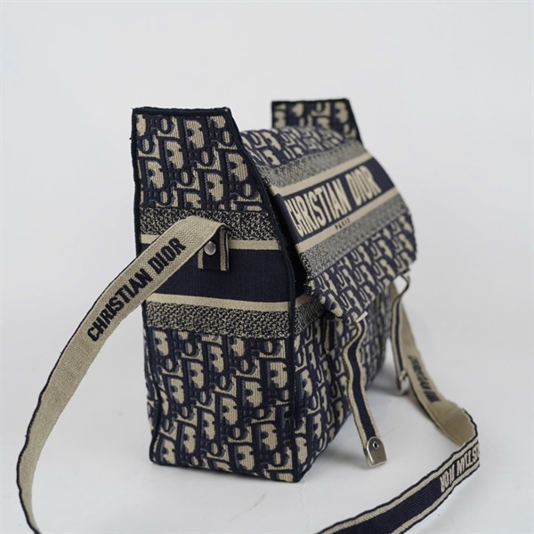Túi Dior đeo chéo xám xanh sz28 KG+