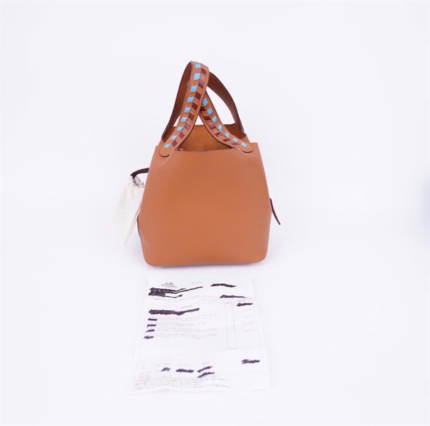 Túi Hermes nâu kèm ổ+ chìa sz18 (HC) +