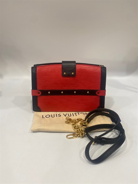 Túi LV trunk đỏ đen +