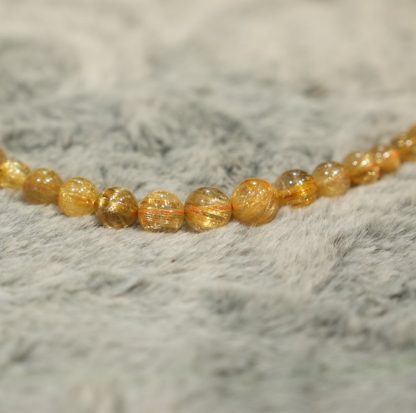 Vòng chuỗi thạch anh tóc vàng 432899 KG+