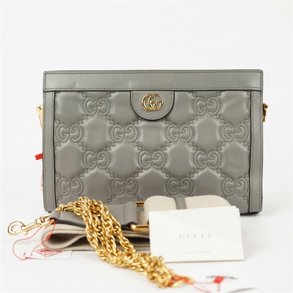 Túi GG đeo chéo xám 2 strap (G038839081) sz26 +