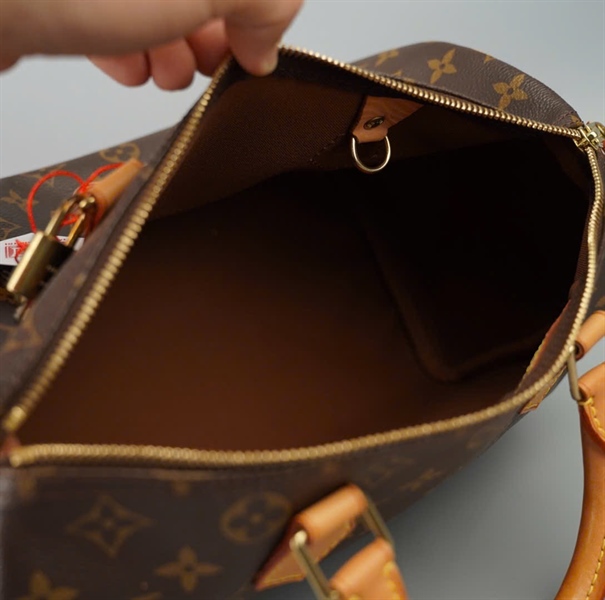 Túi LV speedy hoa nâu kèm ổ + 2 chìa (TH4068) sz30 (BMC) +