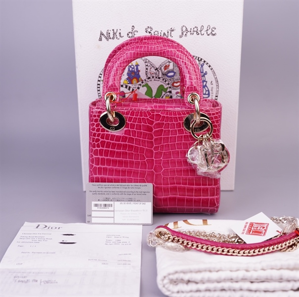 Túi Dior Lady hồng (02-MA-0148) sz mini (BMC) KG+