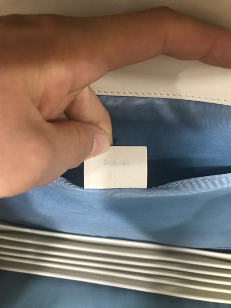 Túi Clutch GG Trắng Vàng+