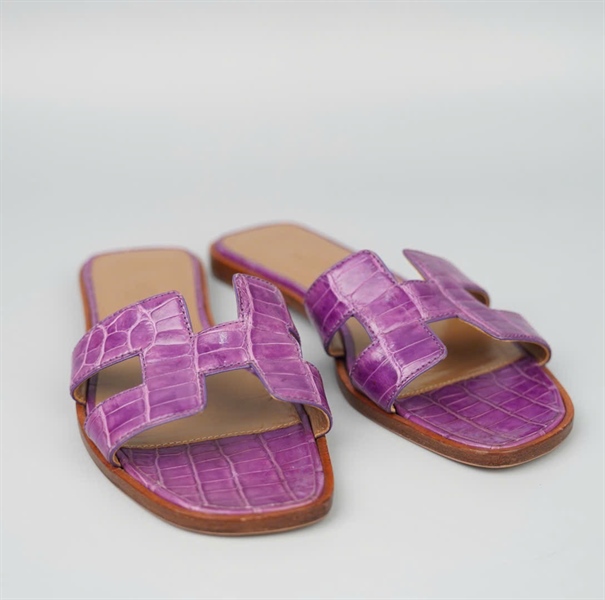 Dép Hermes tím sz34.5 (BMC) KG+
