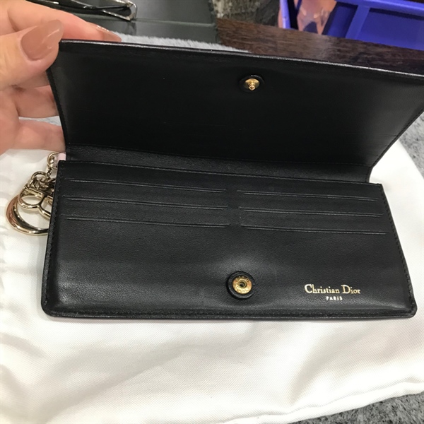 Ví gập 2 Dior hồng +