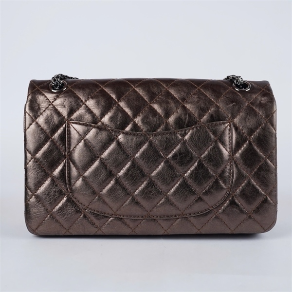 Túi Chanel nâu ánh bạc kèm lót form (12493050) sz28 KG+
