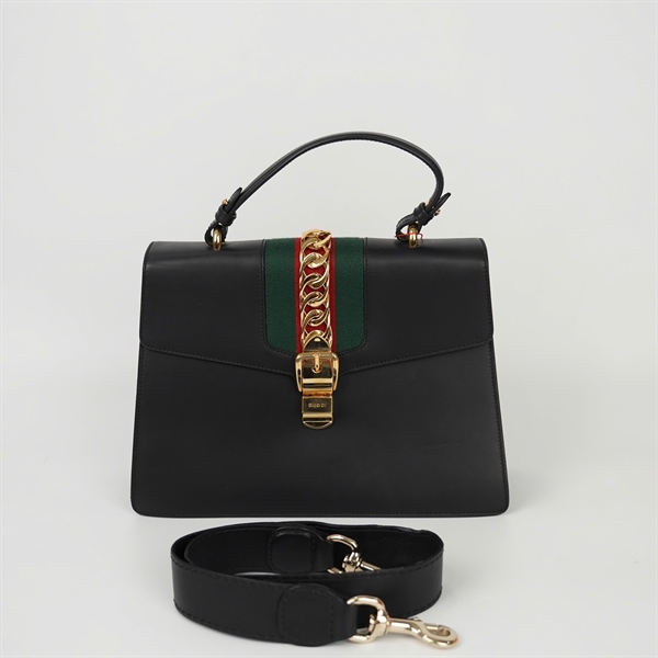Túi GG Sylvie màu đen sz32 (499025) KG+