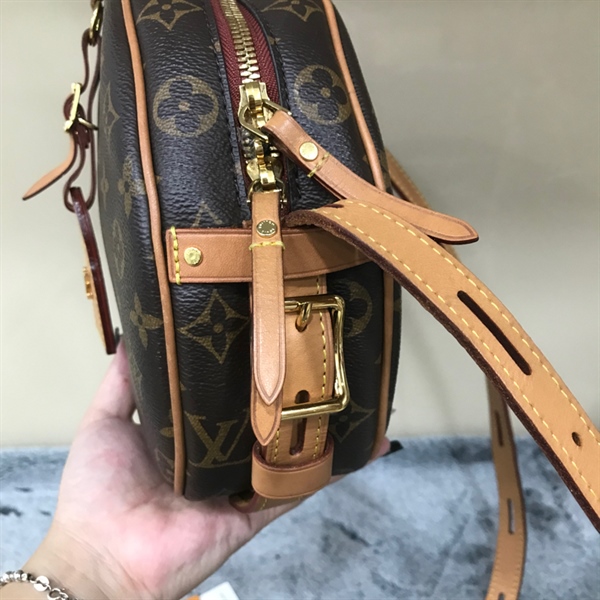 Túi tròn LV hoa nâu KG+