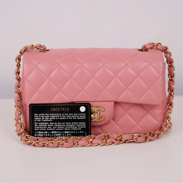 Túi Chanel Classic hồng (28007416) sz19 (BQ) KG+