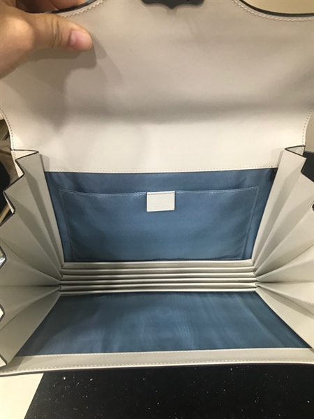 Túi Clutch GG Trắng Vàng+