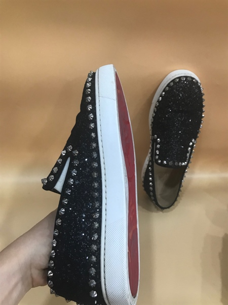 Giày christian louboutin Đen Viền Đinh size 38.5+