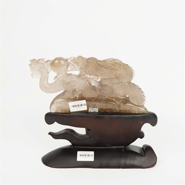 Tác phẩm rồng thạch anh tóc vàng 387342 ( thiếu sổ) KG+