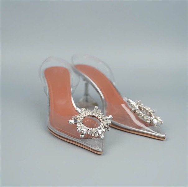 Giày Amina Muaddi trong sz39 cao 8p KG+