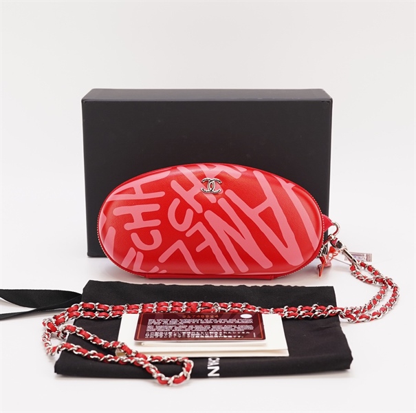 Túi hộp Chanel màu đỏ dây xích size 18 (31746624) KG+