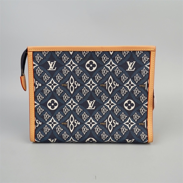 Túi LV Clutch xanh họa tiết 1854 sz24 (BQ) KG+