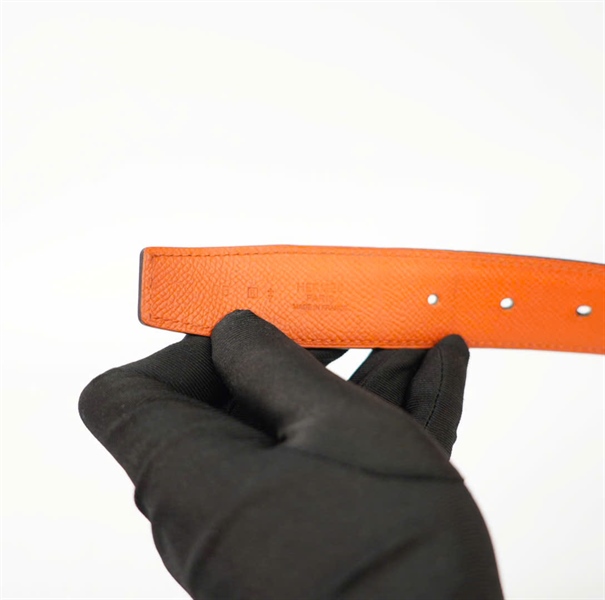 Thắt lưng Hermes đen khóa vàng KG+