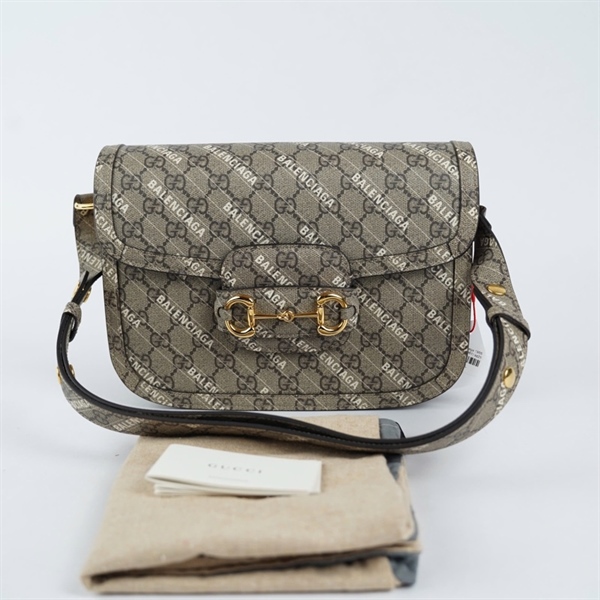 Túi GG & Balenciaga 1955 xám (602204-520981) sz25 (TH) KG+