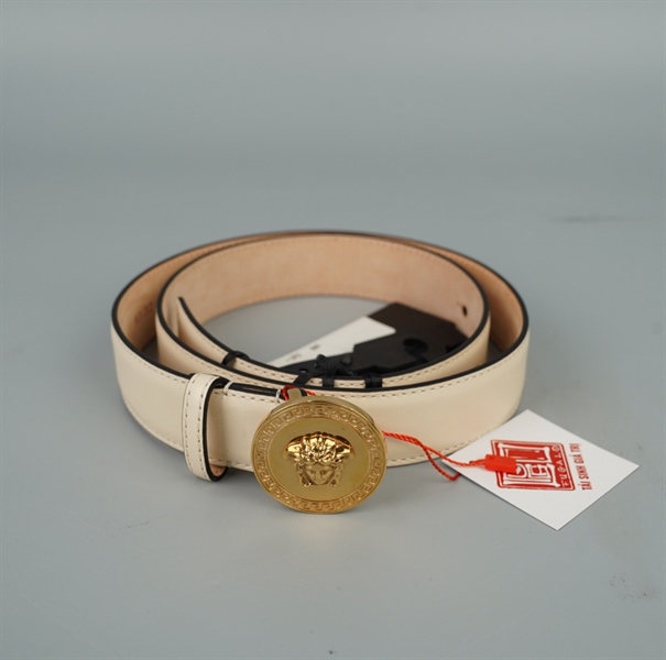 Thắt lưng Versace màu nude bản 3cm dài 95cm KG+