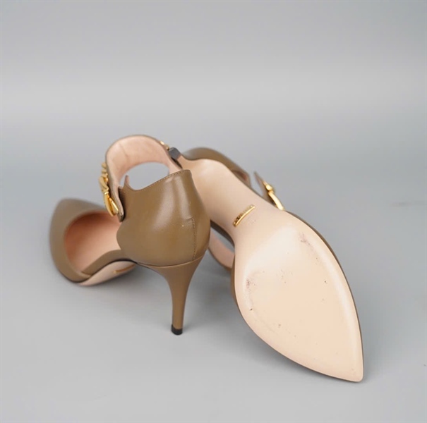 Giày GG màu be sz36 cao 8p (NO) +