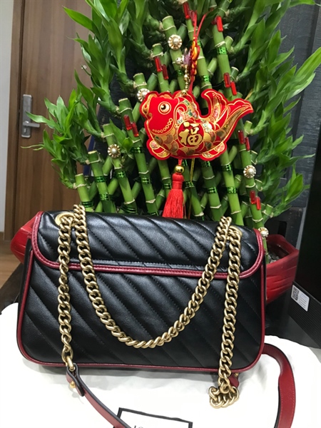Túi GG Đen Viền Đỏ +