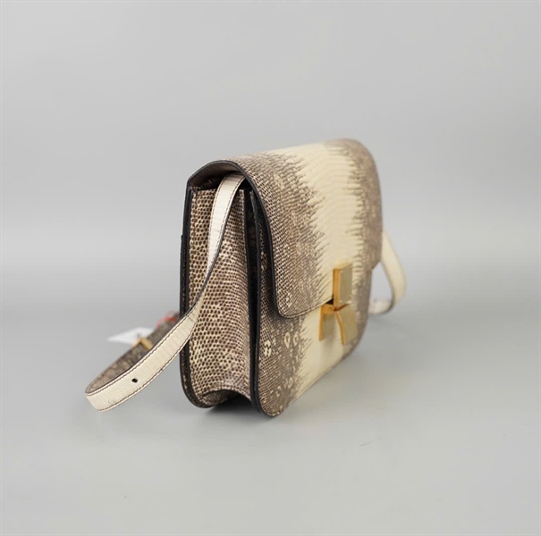 Túi Celine Classic Box Lizard xám sz23 (BQ) KG+