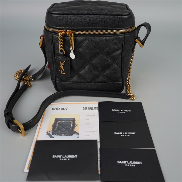Túi YSL Vanity đen sz14 (ALT) KG+