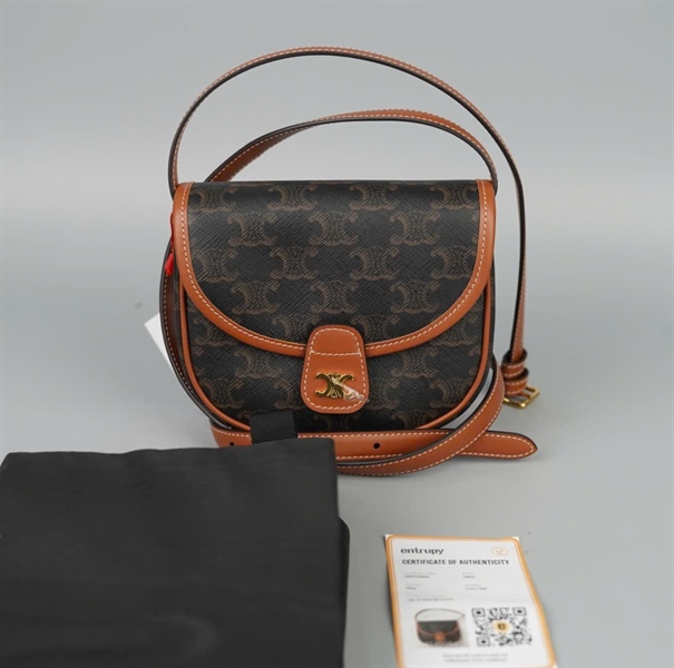 Túi Celine đeo chéo màu nâu (U-CU-1203) sz15 (ALT) KG+