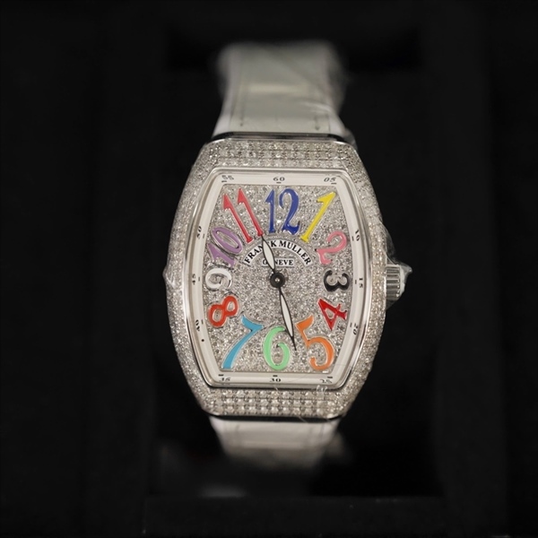 Đồng hồ Franck Muller 12 số màu dây trắng (No2120) sz32 KG+