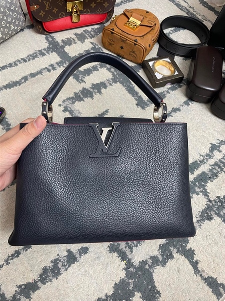 Túi LV Đen Lòng Hồng+