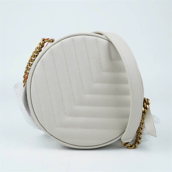 Túi YSL tròn trắng sz16 (LN) KG+