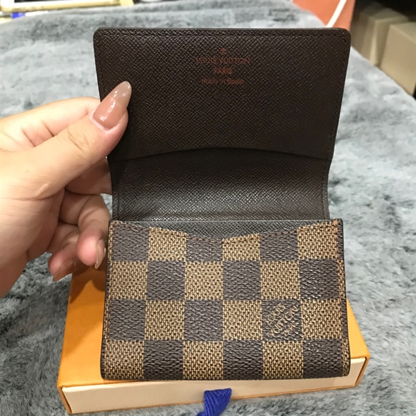 Ví card holder LV ô vuông nâu+