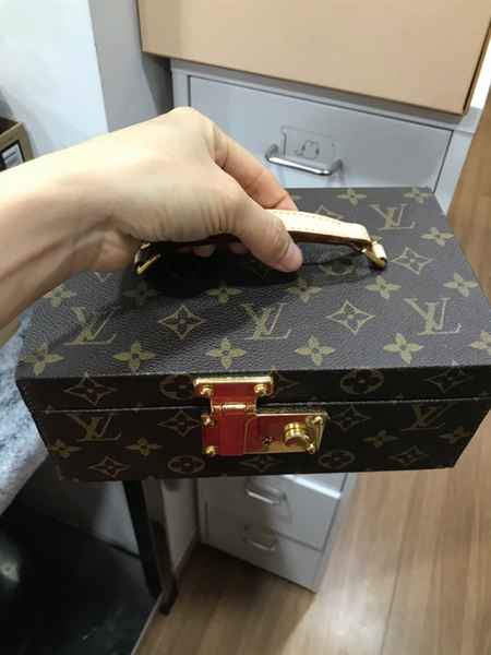 Túi LV trunk hoa nâu KG+