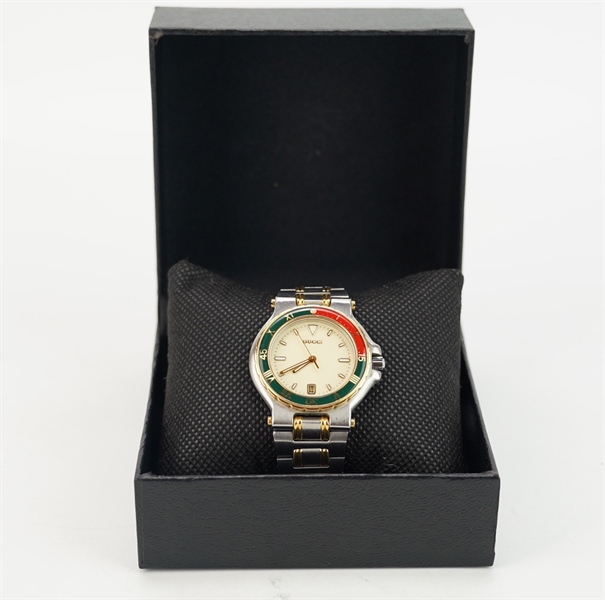 Đồng hồ GG mặt tròn xanh đỏ KG+