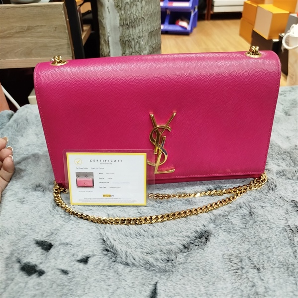 Túi chữ nhật YSL hồng +