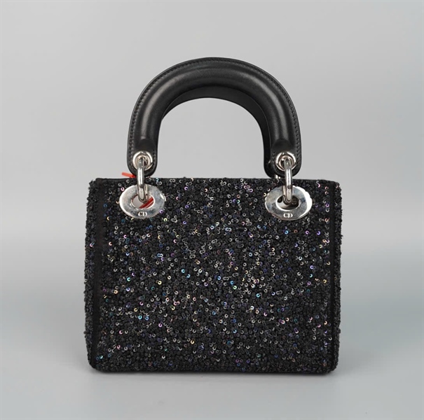 Túi Dior Lady đen đính cườm (04-MA-1114) szmini KG+