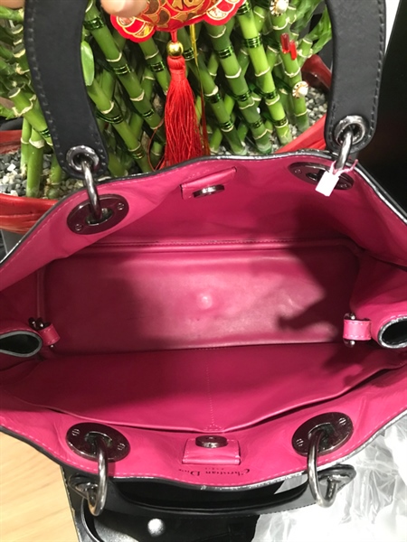 Túi Dior Đen Lòng Hồng Kèm Pound+