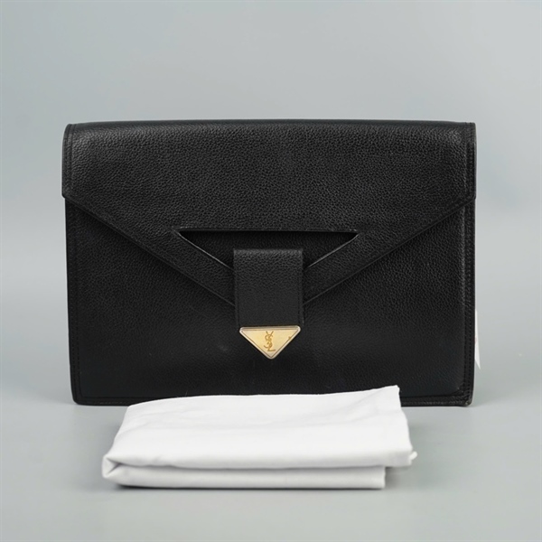 Túi YSL Clutch đen sz27 KG+
