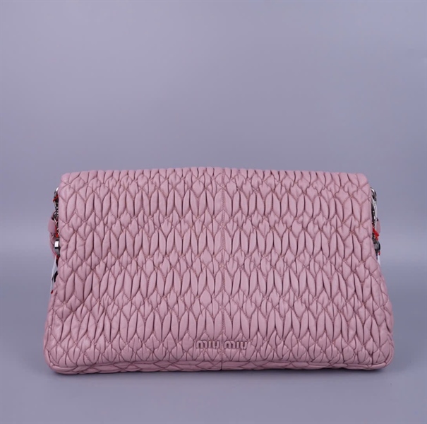 Túi Miu Miu hồng 2strap (ALT-Tag) Sz34 KG+